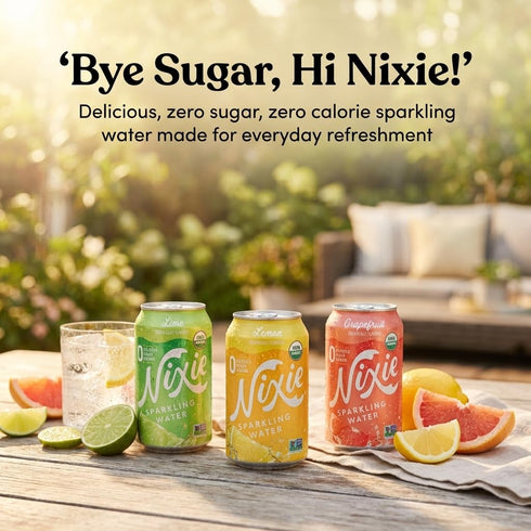 Pack (18 Pack, 6 6 6 Nixie Sparkling Water Variety Tea-Inspired Fruit Flavors Pomegranate Green Tea, Peach Black Tea