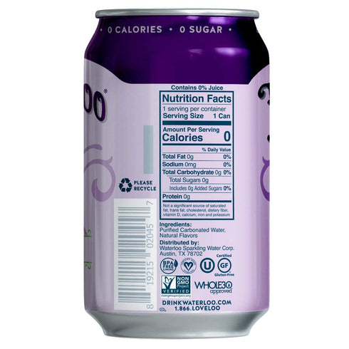 8pk Waterloo Spark Grape +CRV