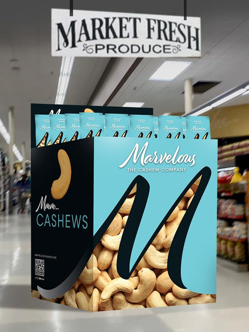 Marvelous 1LB Roasted Salted Cashews Bag Cashews