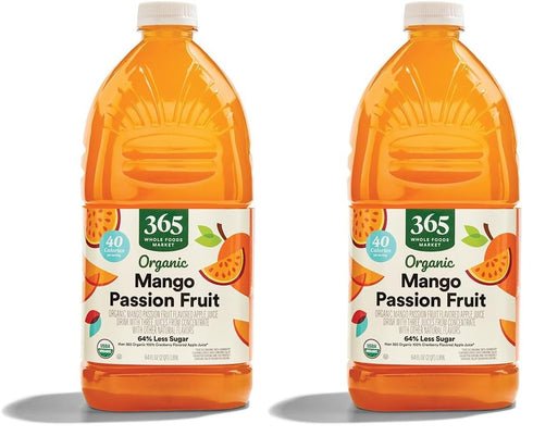 365 By Whole Foods Market, Juice Reduced Sugar Mango Passionfruit Organic, 64