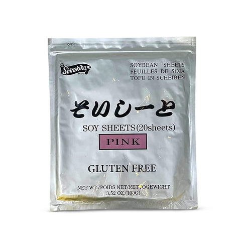 Shirakiku Pink Sushi Soy Wrapper- Authentic Japanese Gluten-Free Wraps for Tofu, sushi