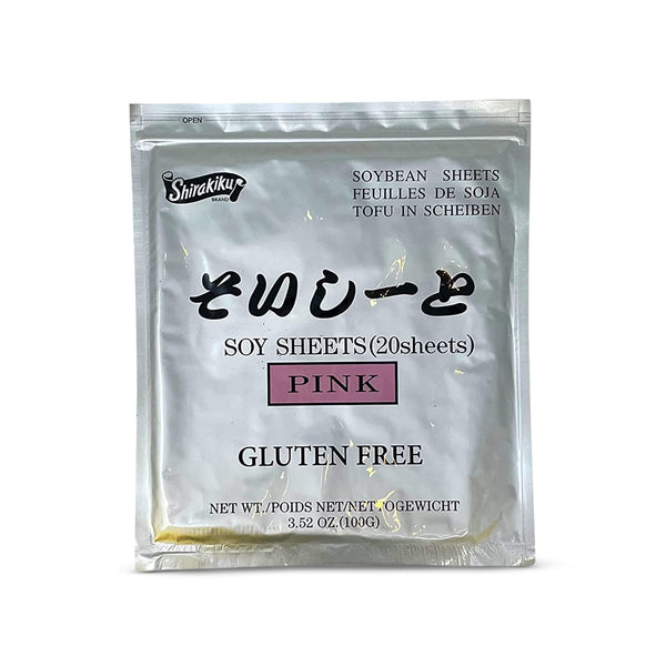 Shirakiku Pink Sushi Soy Wrapper- Authentic Japanese Gluten-Free Wraps for Tofu, sushi