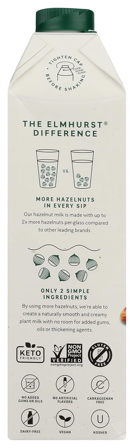 32 Oz Elmhurst, Milk Hazelnut Unsweetened, Fl