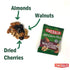 100 Pack, 4.69 OZ (Pack 3) Emerald Nuts Walnuts & Almonds with Dried Cherries, Calorie