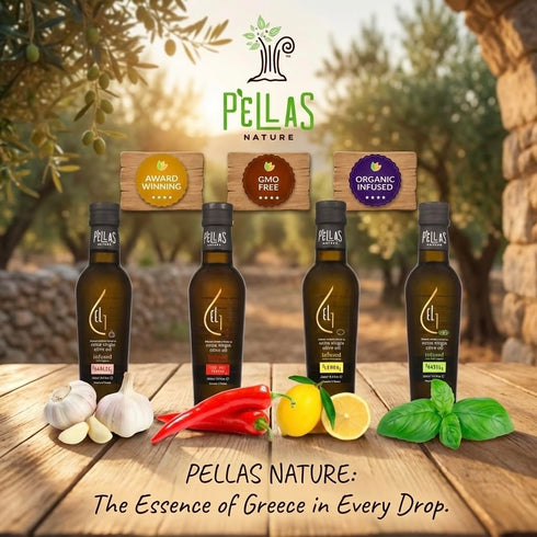 8.45 oz Organic Lemon Infused Extra Virgin Olive Oil French Glass Bottle, Single Origin Ultra Premium Gourmet Cooking