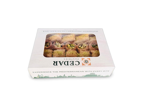 19 Cedar Pastries Piece Baklava Assortment Mediterranean Dessert Gift Box Pistachio, Cashew & Walnut Phyllo Pastries