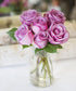 6 KaBloom - Purple Roses with vase - Fresh Flowers for Birthday, Valentine's & Mother's Day