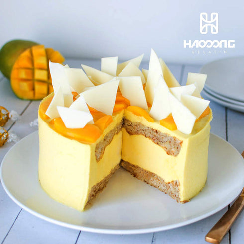 HAODONG Gold Gelatin Sheets, Beef Leaf Gelatin 200 Bloom (40g, 18-20 Sheets) for Baking Desserts