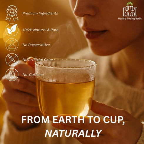 Healthy Healing Herbs 100 Organic Primrose Tea Tea Bags | Premium Dried Primrose Herb | Naturally Caffeine-Free Herbal