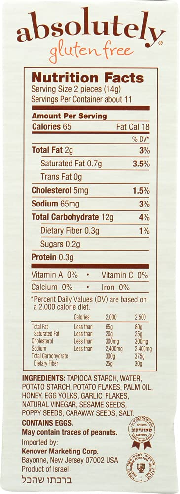 Absolutely Gluten Free 5.29 oz Everything Flatbreads