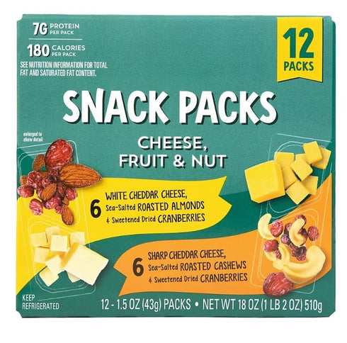Generic Cheese Fruit & Nut Snack Packs , Are perfect for an on-the-go