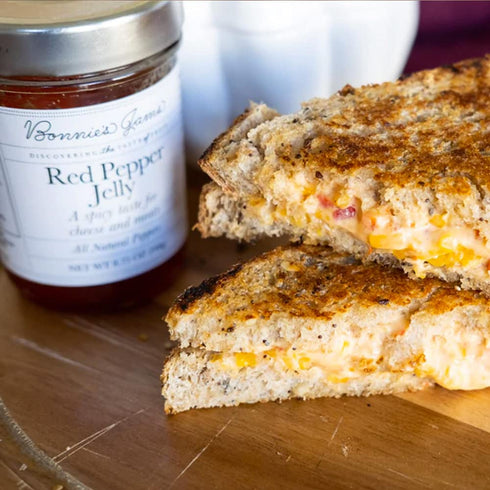 17.5 oz, (2-Pack) Bonnie's Jams Red Pepper Jam, Zesty and Delicious, Perfect Pairing for Creamy or Sharp Cheese