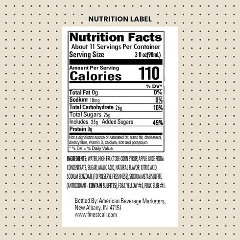 1 (33.8 Oz), Pack 3 Finest Call Premium Sour Apple Martini Drink Mix, Liter Bottle Fl