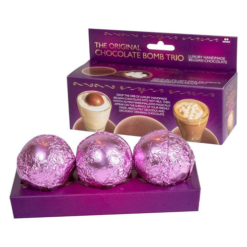 Funtime Gifts 3 Pack Hot Chocolate Bomb Trio Milk Silky Mini Marshmallow Bedtime Kids Him Her Sleep Birthday Fathers