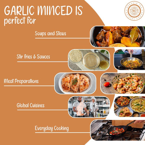 1.9 oz Pride of India Minced Garlic | Dried Minced Garlic in Reusable Shaker for Cooking, Dips, Garlic Butter, Sauces