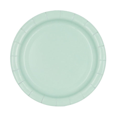 Single Color Round Paper Dinner Plates - 24 Ct.