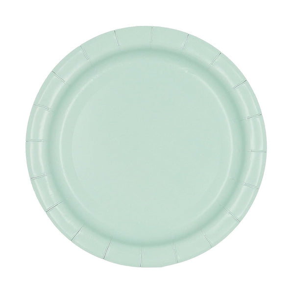 Single Color Round Paper Dinner Plates - 24 Ct.