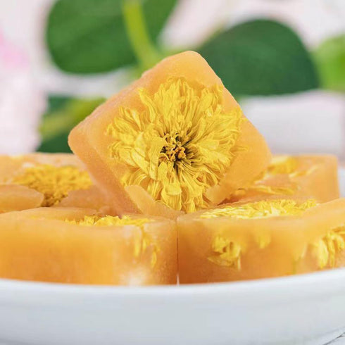 Aandiso 10.58 oz Dried Chrysanthemum Flowers Rock Sugar Tea Chrysanthemum Honey Flower Tea Sugar