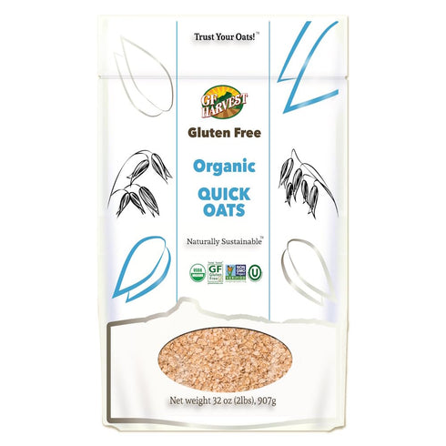 32 Pack 2 GF Harvest Gluten Free Organic Quick Oats, Ounce Bag