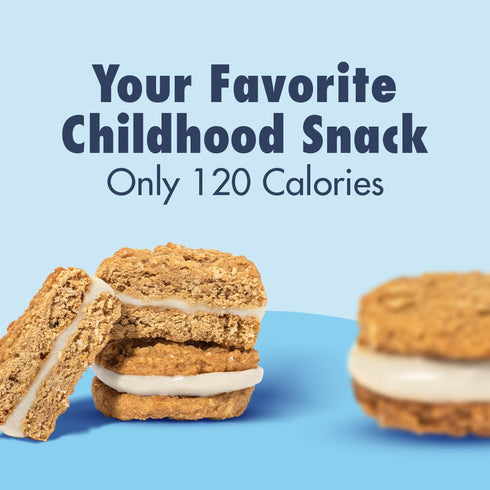 120 (8 Pack) Sinless Oatmeal Cream Pie - Keto Vanilla Cream Sandwich Cookies - Gluten Free Sugar Free - Healthy Low