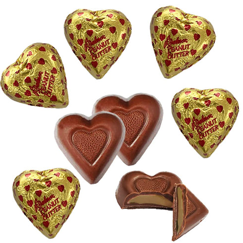 2 Fruidles Valentine's Milk Peanut Butter Chocolate Hearts, Kosher Certified Dairy, Pounds