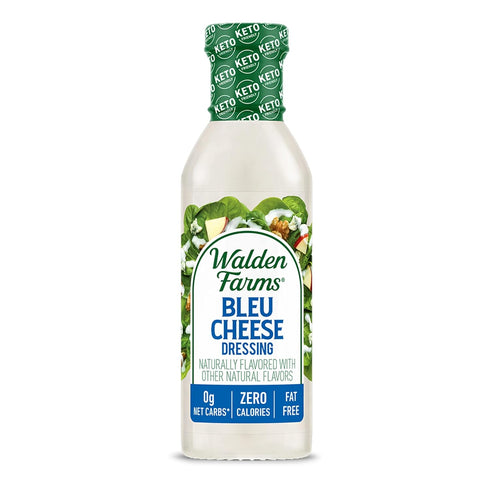 Walden Farms Bleu Cheese Dressing - Calorie-Free, Gluten-Free, Low Carb, Keto-Friendly, Sugar-Free,