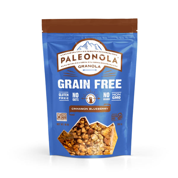 Paleonola Cinnamon Blueberry Grain Free Granola, 10 Oz Resealable Bag (Pack of