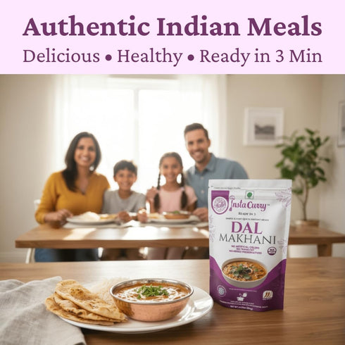 3 2 Pack 2 Mollys Insta Curry Dal Makhani Shelf Stable Indian Meal, Just Add Hot Water, Black Lentil Curry, Ready