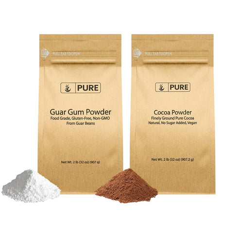 Pure Original Ingredients Hot Chocolate Bundle, Guar Gum & Cocoa Powder, 2
