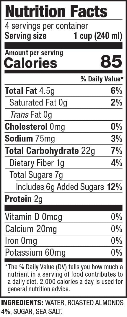 33.8oz (2 Pack), Gefen Sweetened Almond Milk No Binders or Preservatives, Gluten Free, Vegan, Dairy Free, Soy Free, Non