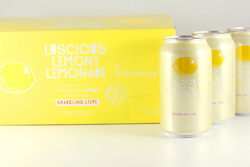 AmishTastes 12 Oz. 24) Frannies Sparkling Luscious Lemony Lemonade, Protected With High-Density Foam, (Case