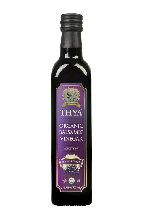 THYA Organic Balsamic Vinegar, Acidity 6%, USDA Organic, Non GMO, Gluten free,