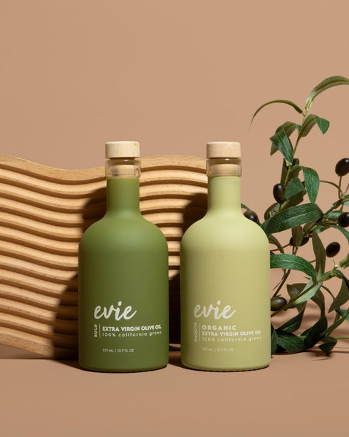 100% 12.7 oz) Evie Organic Extra Virgin Olive Oil Bold - California Grown, Cold Pressed EVOO | Pure High Polyphenol