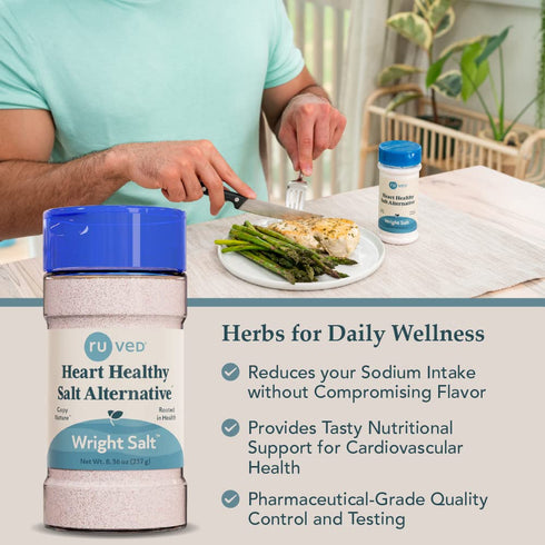 Ruved Wright Salt, 8.4 Ounces, Flavorful Alternative Salt, Healthy Himalayan Pink Electrolyte Rich Multimineral Blend