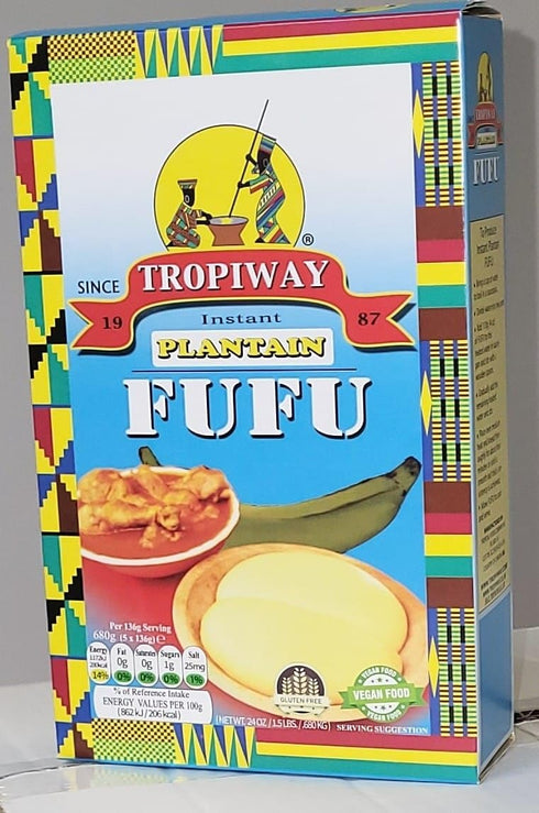 FOXCUP Plantain Fufu Flour 24oz, 2 Pack