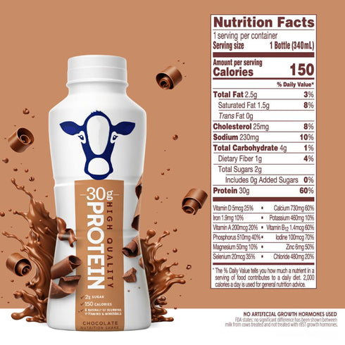 Generic Pack 30g (8 Pack) 2g 150 8 High Protein Nutrition Shake Variety Protein per Bottle | Vanilla & Chocolate