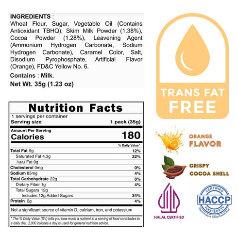 35g Pack Pack 5 Zyluc Mini Black Crackers Orange Flavored Snack with Cocoa & Citrus Blend On-the-Go Crisp Texture
