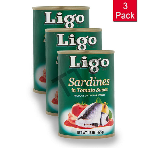 (3 Pack, 1,275g) Ligo Sardines in Tomato Sauce Total