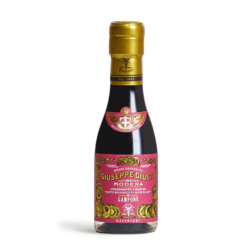 Giusti Raspberry Balsamic Vinegar-Based Condiment from Modena Italy Made with Premium Italian