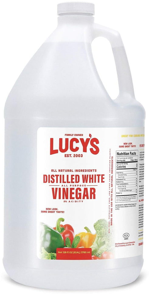 Lucy's Family Owned - Natural Distilled White Vinegar, 1 Gallon (128 oz)