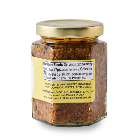 Packed 5 oz (4 Pack) DeLallo Minced Roasted Garlic, in Olive Oil to Preserve Smoky Flavor, Recipe Ready for Pasta