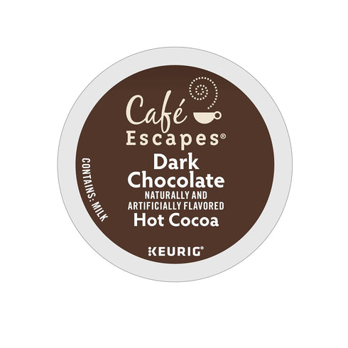 48 Count (2 24 Cafe Escapes, Dark Chocolate Hot Cocoa, Single-Serve Keurig K-Cup Pods, Boxes of Pods)