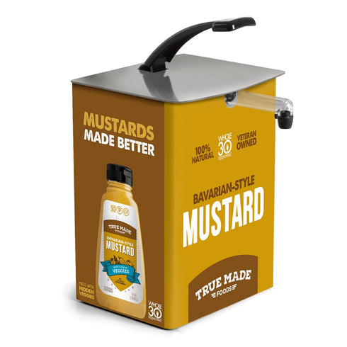 Pack 3-Gallon Bulk German Mustard - Stone Ground Brown, German-Style Mustard, All Natural Spicy-Sweet, No Sugar Added