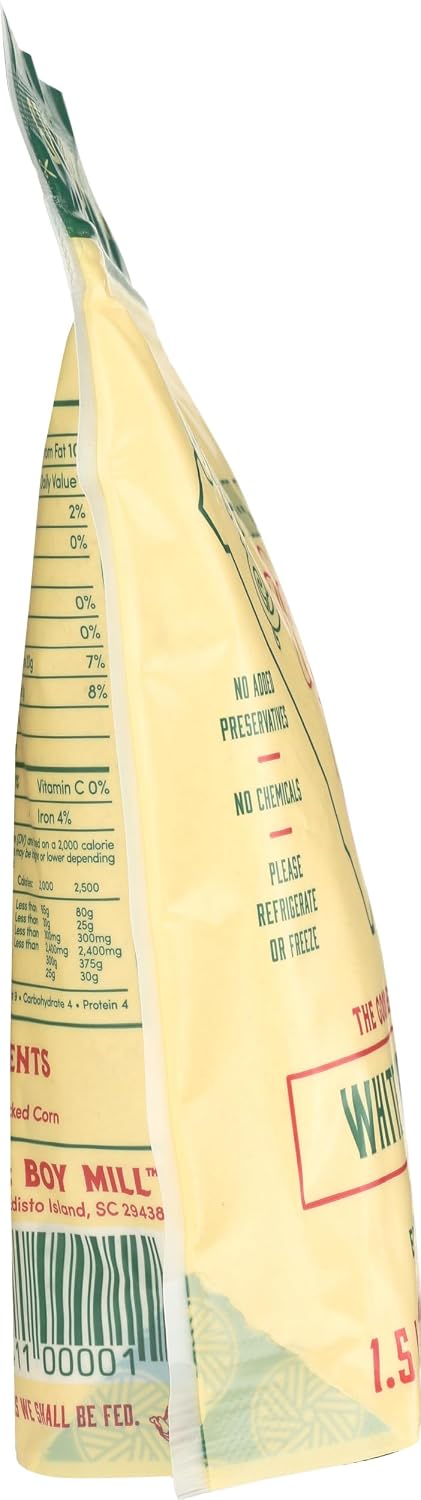 24 Oz Pack Marsh Hen Mill Stone Ground White Cornmeal | Heirloom Corn Flour | All Purpose Flour For Baking & Cooking |