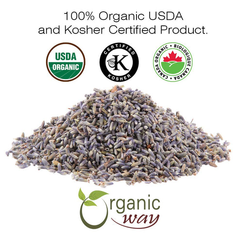 100% Albania (4 (Pack 1)) Organic Way Dried Lavender Flower Buds Whole (Lavandula) - European Wild-Harvest | USDA