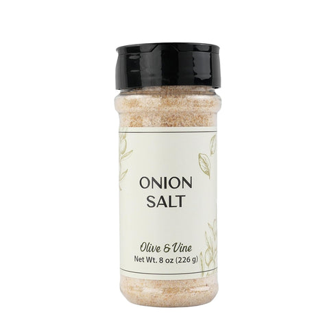 Olive & Vine Onion Salt, Savory Flavor, For Seasoning & Cooking, Rich