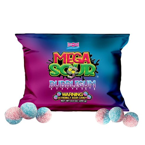 Barnetts Sweets Mega Sour Candy Bubblegum 250g