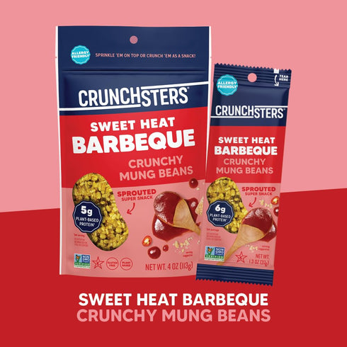 6g (12 Count, Crunchsters Crunchy Mung Beans, Plant-Based Protein Super-Snack and Salad Topper, Gluten-Free, Nut-Free