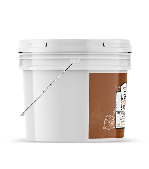 2 Unpretentious Light Brown Sugar, Gallon Bucket, Made With Cane Molasses, Perfect For Desserts, Meat & Fruit