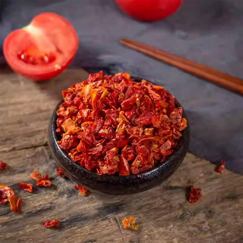 JIDUQIU 200g 7.05 OZ, Diced tomato / Dried tomato fragmentsDried vegetablesFor cooking NutritiousHealtful Flavorful